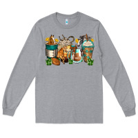 Heather Grey horses coffee cups Long Sleeve Tee - Zillion Design Studio