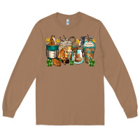 Toasted Coconut horses coffee cups Long Sleeve Tee - Zillion Design Studio