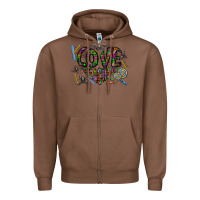 Chestnut i love teaching Zipper Hoodie - CowhideDigitalArt