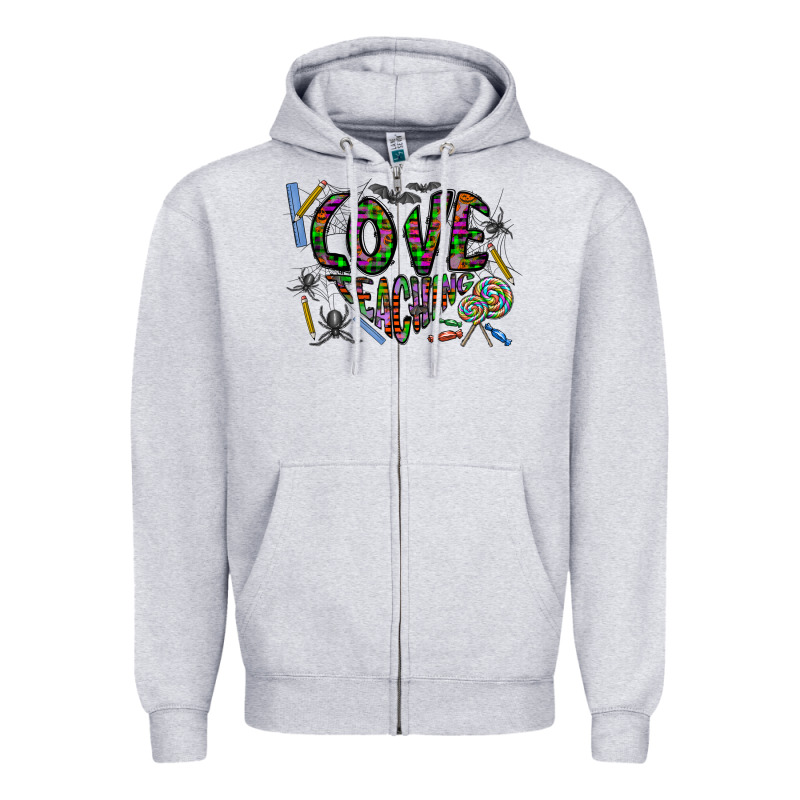 I Love Teaching Zipper Hoodie by CowhideDigitalArt | Teevron
