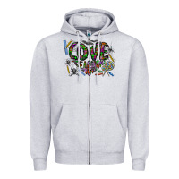 Heather Grey i love teaching Zipper Hoodie - CowhideDigitalArt