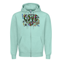 Seafoam i love teaching Zipper Hoodie - CowhideDigitalArt