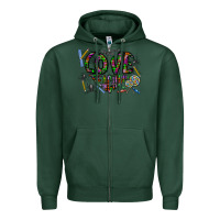 Sports Green i love teaching Zipper Hoodie - CowhideDigitalArt