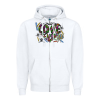 White i love teaching Zipper Hoodie - CowhideDigitalArt
