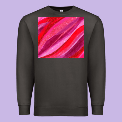 Valentines Day Glitter And Watercolor Premium Sweatshirt Designed By Adodesignshop