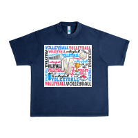 Navy volleyball Urban Heavy Tee - Zillion Design Studio