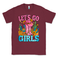 Burgundy let's go girls Classic Tee - Zillion Design Studio