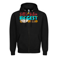Black little sister biggest fan Zipper Hoodie - HRA Design Shop