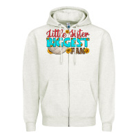 Oatmeal Heather little sister biggest fan Zipper Hoodie - HRA Design Shop