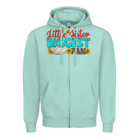 Seafoam little sister biggest fan Zipper Hoodie - HRA Design Shop