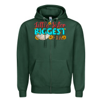 Sports Green little sister biggest fan Zipper Hoodie - HRA Design Shop