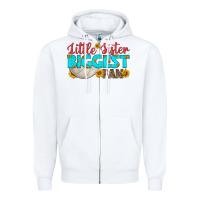 White little sister biggest fan Zipper Hoodie - HRA Design Shop