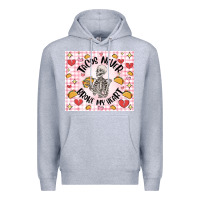 Heather Grey tacos never broke my heart Premium Hoodie - MaliasSmallBusiness
