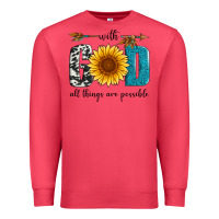 Cardinal with god all things are possible Premium Sweatshirt - Artiststas