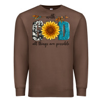 Chestnut with god all things are possible Premium Sweatshirt - Artiststas