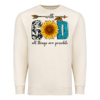 Sandshell with god all things are possible Premium Sweatshirt - Artiststas