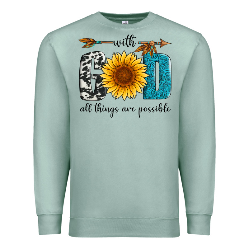 With God All Things Are Possible Premium Sweatshirt by Artiststas | Teevron