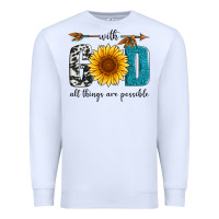 White with god all things are possible Premium Sweatshirt - Artiststas