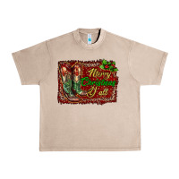 French Oak Merry Christmas Y'all Boots Urban Heavy Tee - RanaPortraitStore