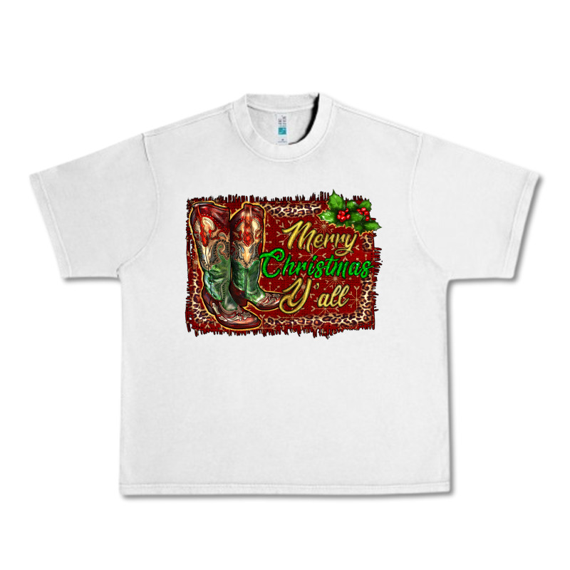 Merry Christmas Y'all Boots Urban Heavy Tee by RanaPortraitStore | Teevron