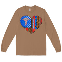 Toasted Coconut 4th of july nurse heart flag Long Sleeve Tee - texasbilliewilder