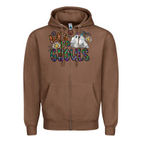 Chestnut let's go ghouls Zipper Hoodie - CowhideDigitalArt