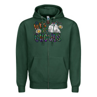 Sports Green let's go ghouls Zipper Hoodie - CowhideDigitalArt