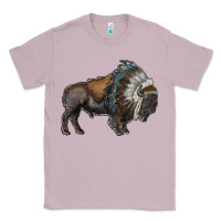 Lilac bison with indian headdress Classic Tee - RanaPortraitStore