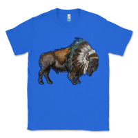 True Royal bison with indian headdress Classic Tee - RanaPortraitStore