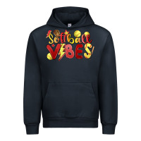 Navy softball vibes Urban Hoodie - MaliasSmallBusiness