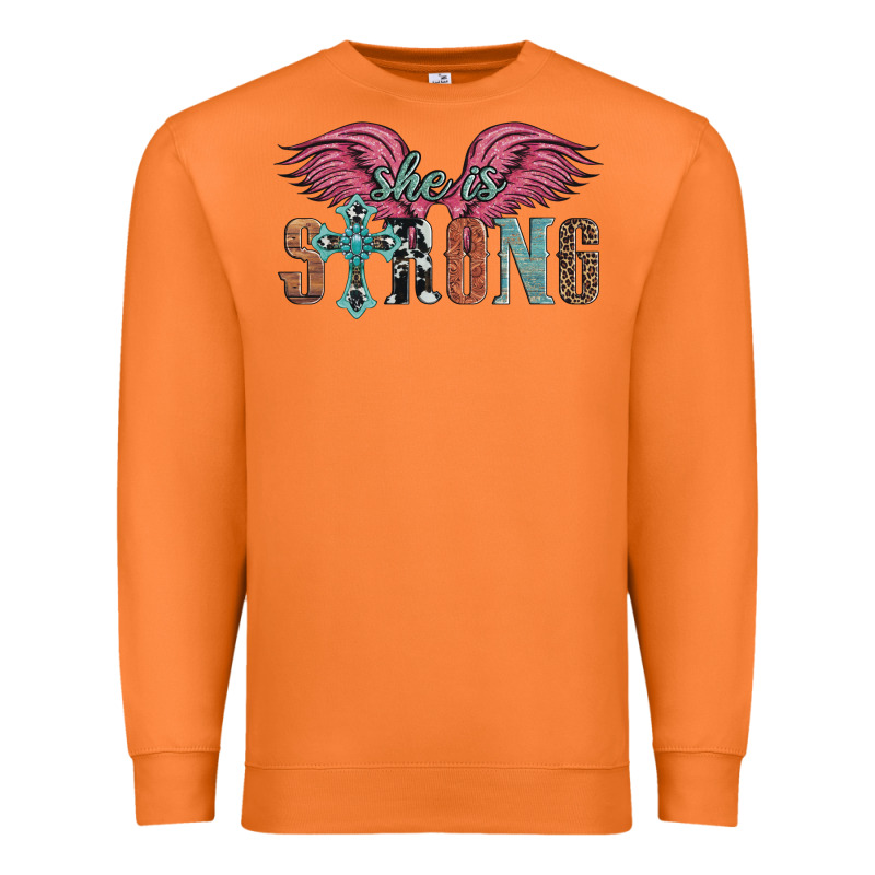 She Is Strong Premium Sweatshirt by Artiststas | Teevron