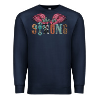 Navy she is strong Premium Sweatshirt - Artiststas