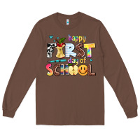 Chestnut happy first day of school Long Sleeve Tee - AdoDesignShop