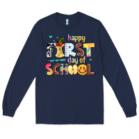 Navy happy first day of school Long Sleeve Tee - AdoDesignShop
