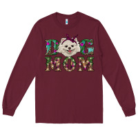 Burgundy Christmas dog mom Pomeranian Long Sleeve Tee - RanaPortraitStore