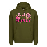 Army Green howdy honey Premium Hoodie - MaliasSmallBusiness