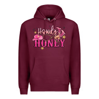 Burgundy howdy honey Premium Hoodie - MaliasSmallBusiness