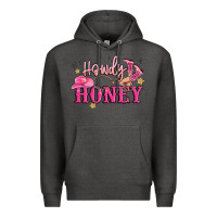 Charcoal Heather howdy honey Premium Hoodie - MaliasSmallBusiness