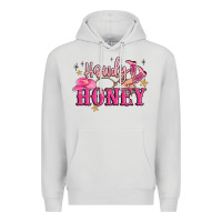 Dove Grey howdy honey Premium Hoodie - MaliasSmallBusiness