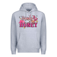 Heather Grey howdy honey Premium Hoodie - MaliasSmallBusiness