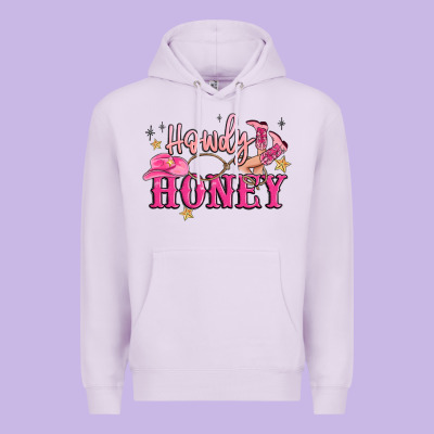 Howdy Honey Premium Hoodie Designed By Maliassmallbusiness