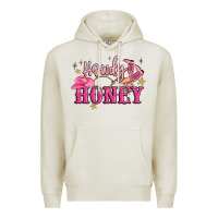 Oatmeal Heather howdy honey Premium Hoodie - MaliasSmallBusiness