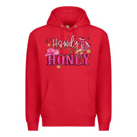 Red howdy honey Premium Hoodie - MaliasSmallBusiness