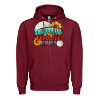 Burgundy volleyball is my favorite season Zipper Hoodie - HRA Design Shop