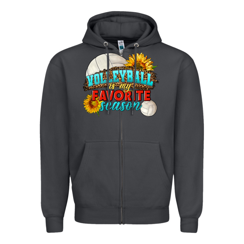 Volleyball Is My Favorite Season Zipper Hoodie by HRA Design Shop | Teevron