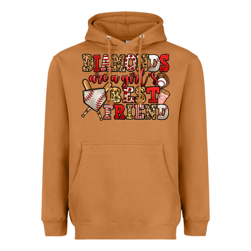 Diamonds Are A Girl's Best Friend Baseball Heavyweight Hoodie by Jasminsmagicworld | Teevron