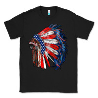 Black american flag indian headdress Classic Tee - RanaPortraitStore