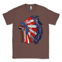 Chestnut american flag indian headdress Classic Tee - RanaPortraitStore