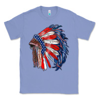 Colony Blue american flag indian headdress Classic Tee - RanaPortraitStore