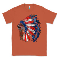 Copper american flag indian headdress Classic Tee - RanaPortraitStore